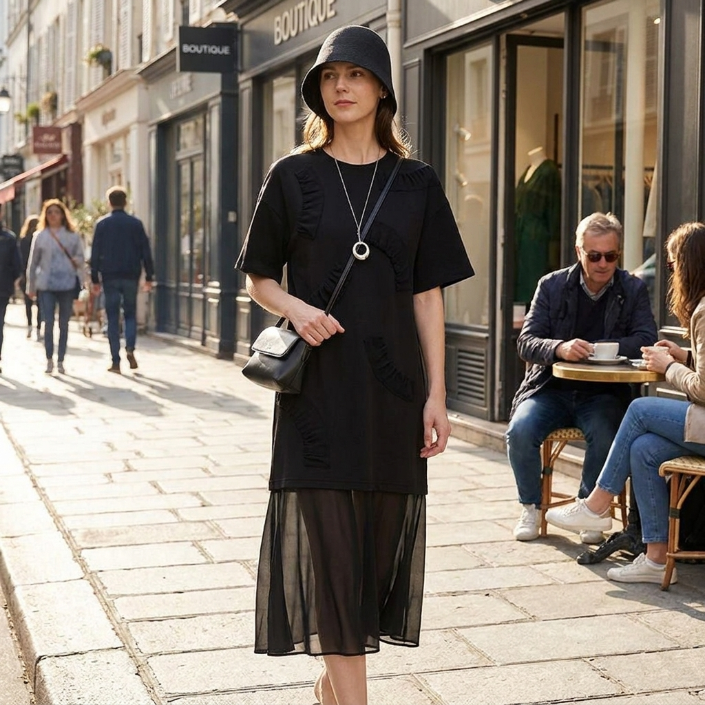 Kessoro Women's Casual Patchwork Dress