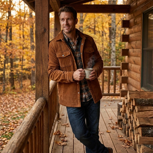 Kessoro Men's Warm Casual Corduroy Blazer