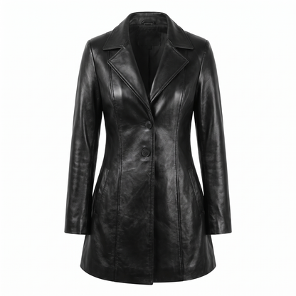 Kessoro Vivienne tailored mid-length coat, on white background