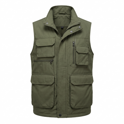 Kessoro Ridge multi-pocket utility vest, on white background