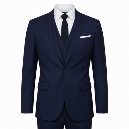 Kessoro Sterling three-piece suit, on white background