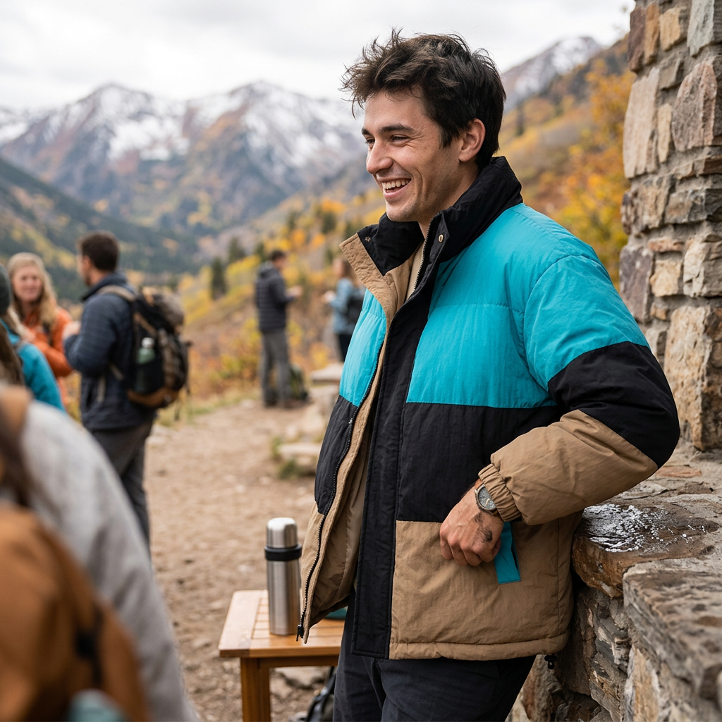 Kessoro Men's Windproof Warm Cotton Jacket