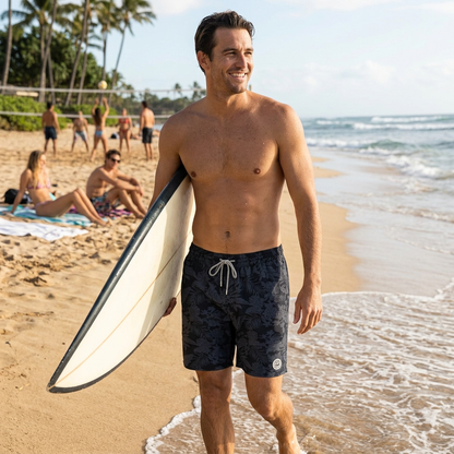 Kessoro Men's Quick-Dry 4-Way Stretch Swim Trunks