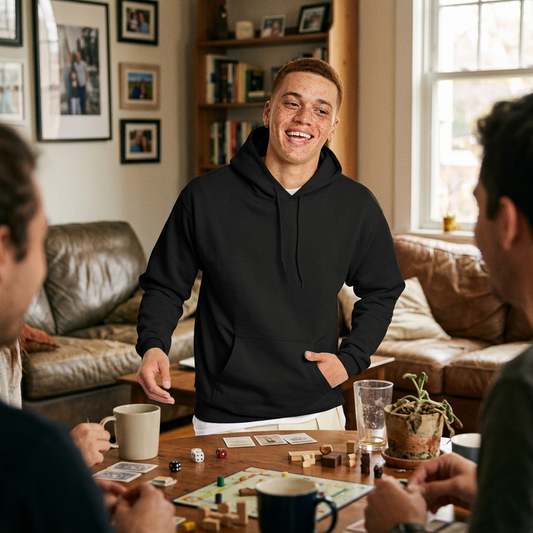 Kessoro Men's Casual Solid Hoodie