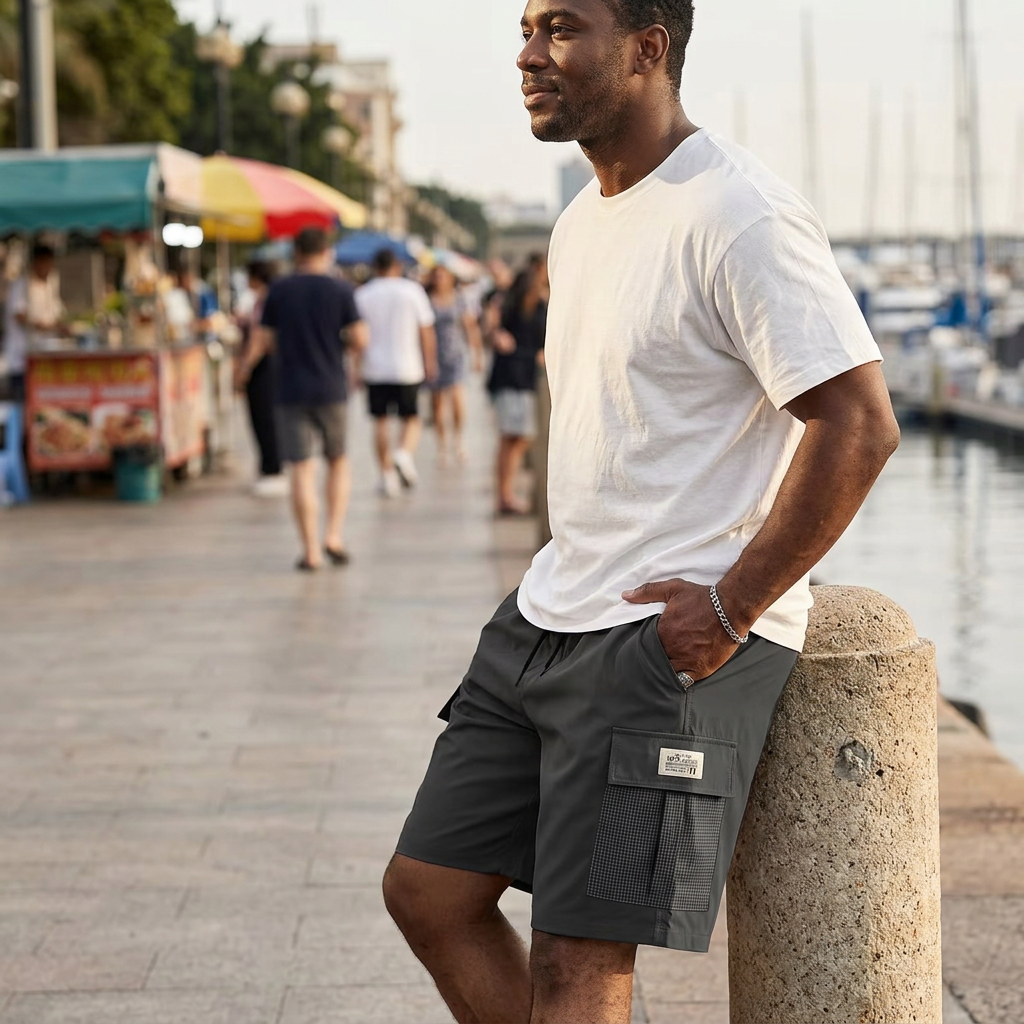 Kessoro Men's Relaxed Fit Multi Pocket Cargo Shorts
