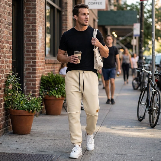 Kessoro Unisex Relaxed Tapered Drawstring Joggers