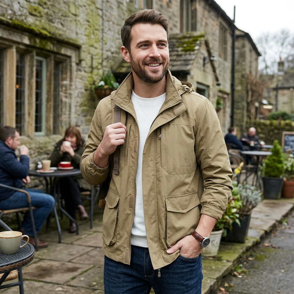 Kessoro Men's Rugged Multi-Pocket Utility Jacket