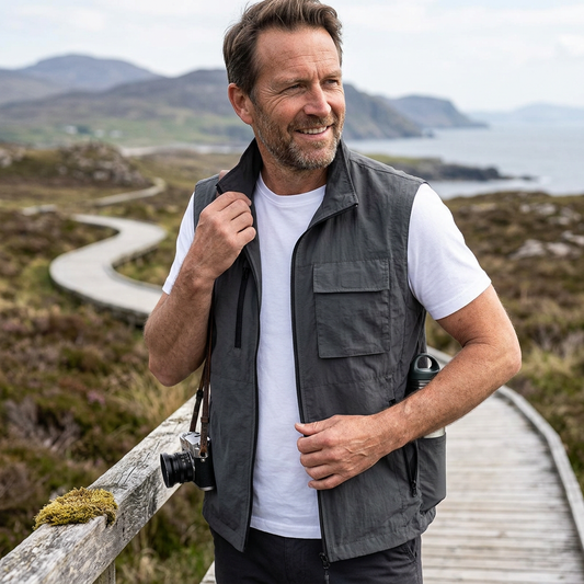 Kessoro Men's Lightweight Multi-Pocket Utility Vest