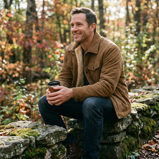 Kessoro Men's Plush-Lined Snap-Button Trucker Jacket