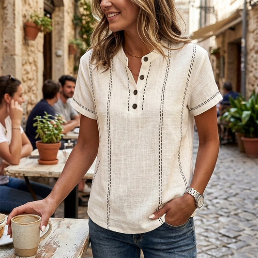 Kessoro Women's Casual Striped Blouse