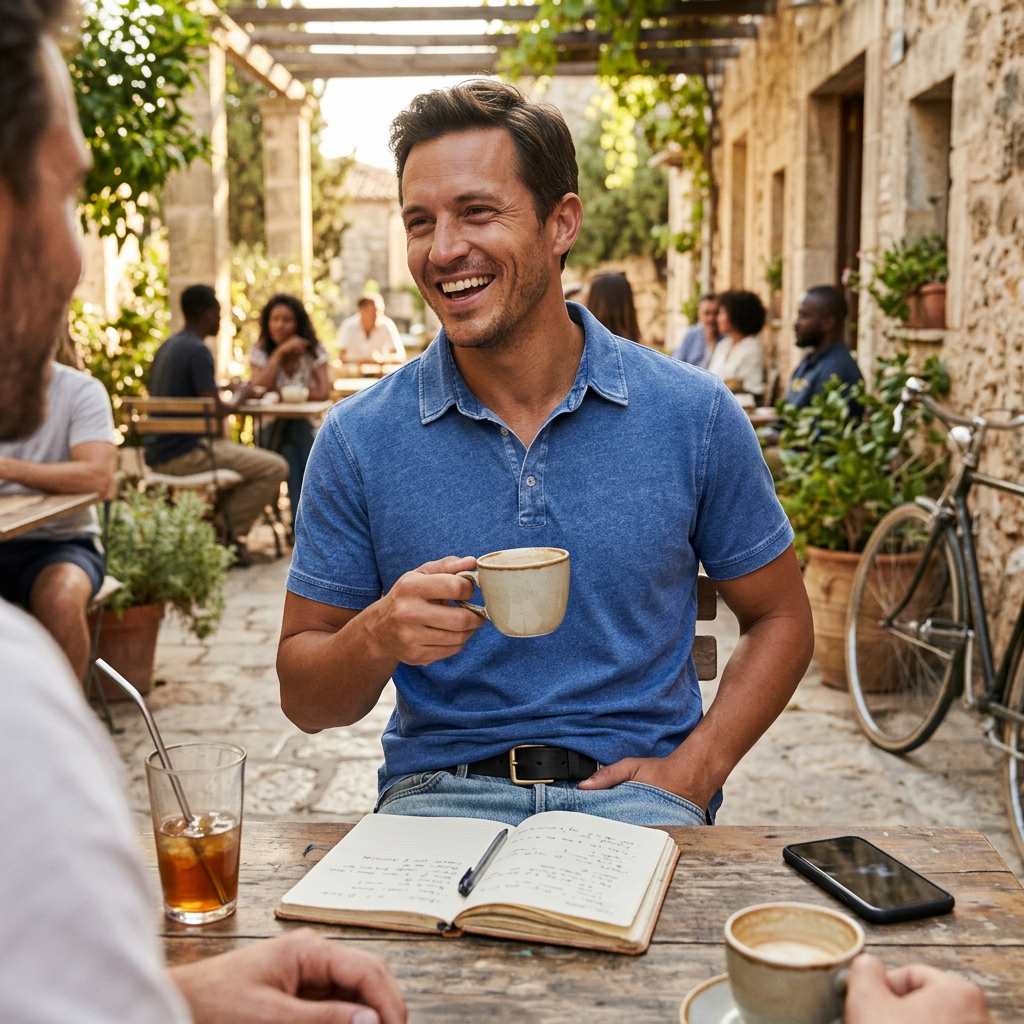 Kessoro Men's Short Sleeve Polo Shirt