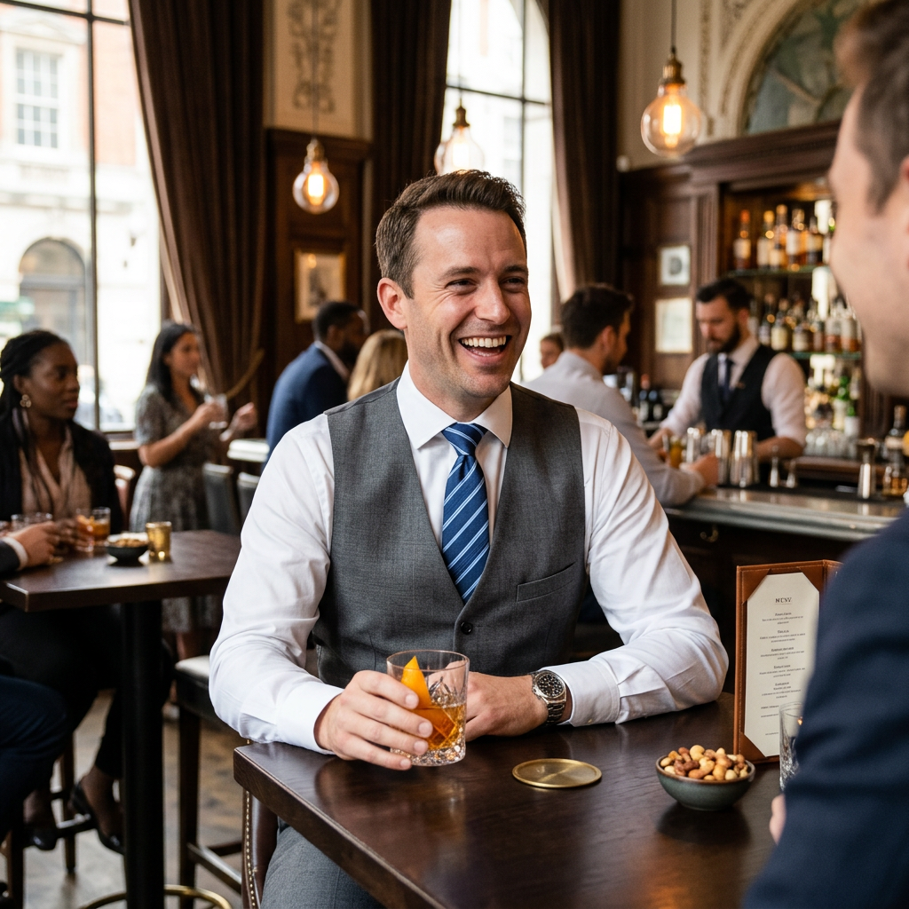 Kessoro Men's Tailored Slim-Fit V-Neck Suit Vest
