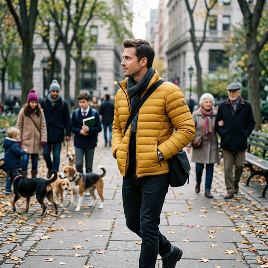 Kessoro Men's Lightweight Windproof Quilted Jacket