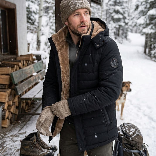 Kessoro Men's Hooded Insulated Quilted Coat