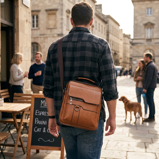 Kessoro Unisex Slim Flap Buckle Crossbody Bag