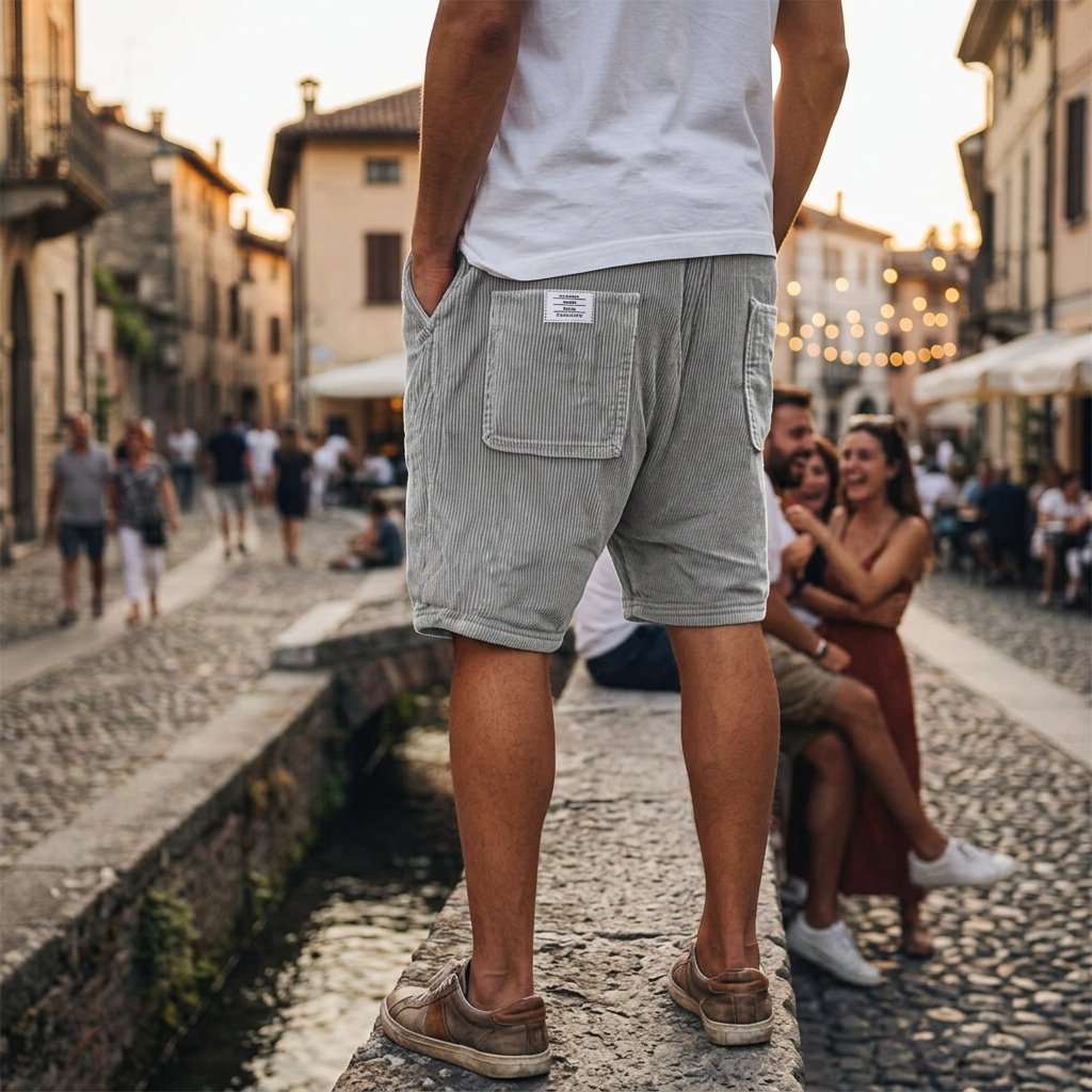 Kessoro Men's Textured Casual Shorts