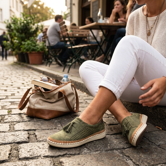 Kessoro Women's Cushioned Breathable Slip-On Sneakers