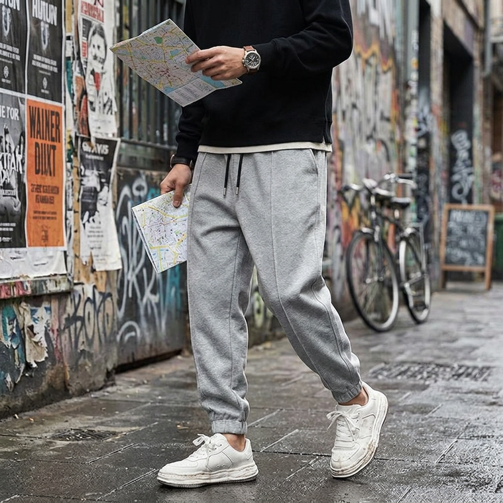 Kessoro Men's Adjustable Waist Relaxed Comfort Trousers