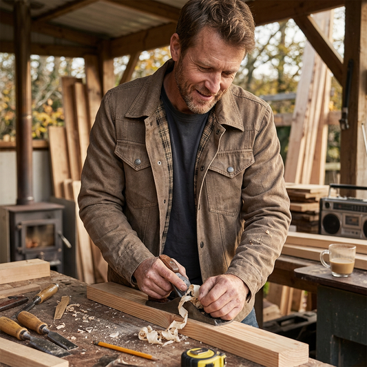Kessoro Men's Rugged Check-Lined Everyday Jacket