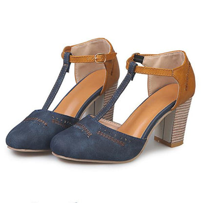 Kessoro block heel T-strap Mary Jane shoes for women in Black, view 4