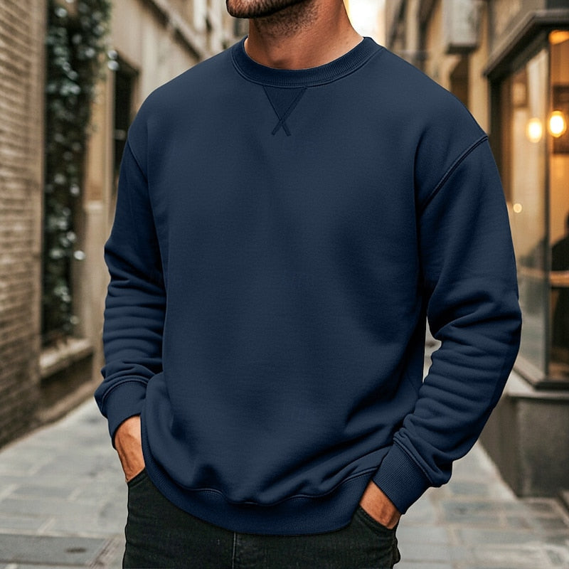 Kessoro unisex classic crew neck sweatshirt in light grey, white and black