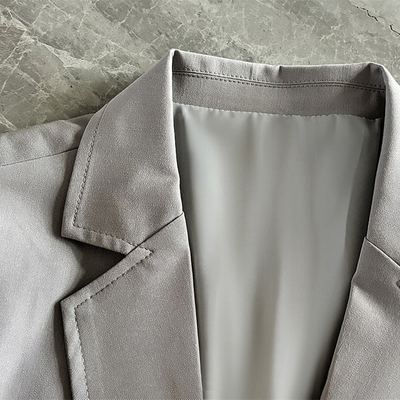 Kessoro men's refined single-breasted tailored blazer in blue, gray, coffee and brown – image 4 of 10