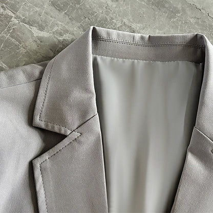 Kessoro men's refined single-breasted tailored blazer in blue, gray, coffee and brown – image 4 of 10