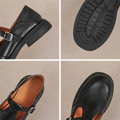 Kessoro women's premium strap detail loafers in brown and black