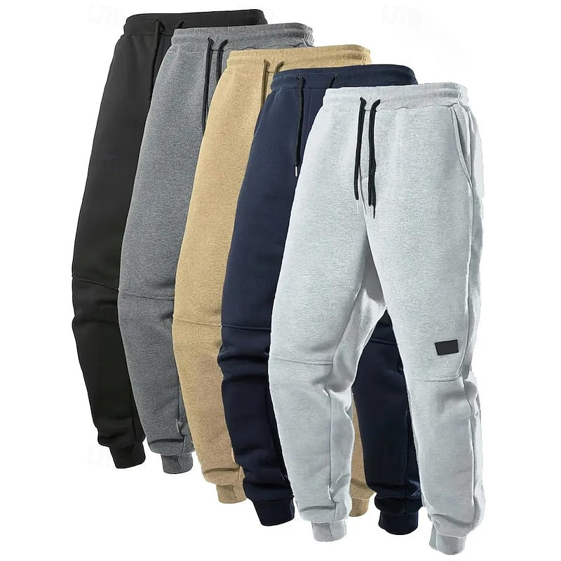 Kessoro unisex relaxed tapered drawstring joggers in apricot, green and blue