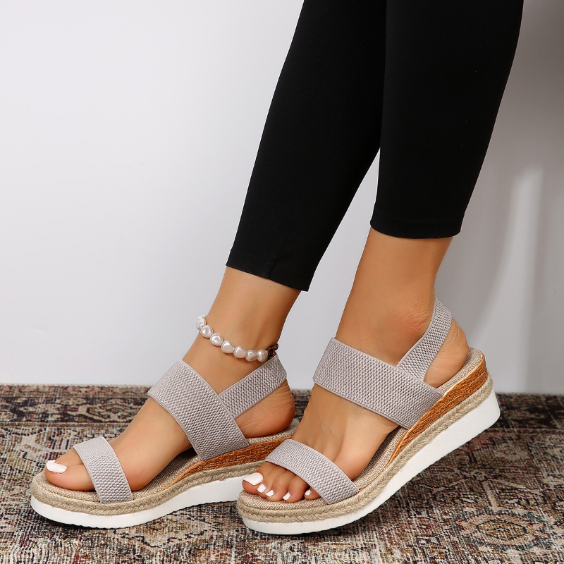 Women's classic orthopedic comfort sandal in brown, black and blue with cushioned sole
