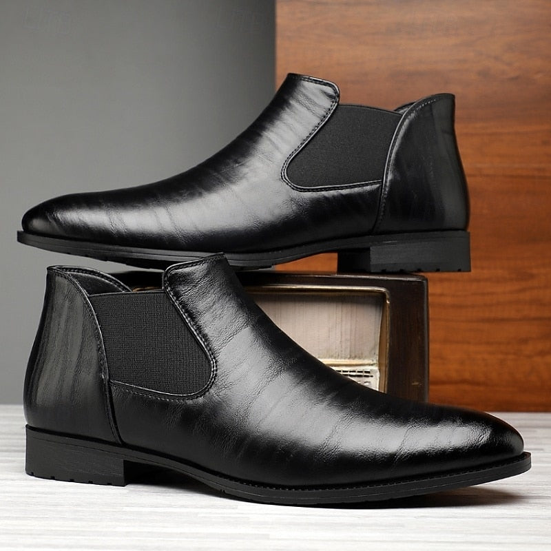 Kessoro men's classic slip-on Chelsea boots in blue and black - view 5