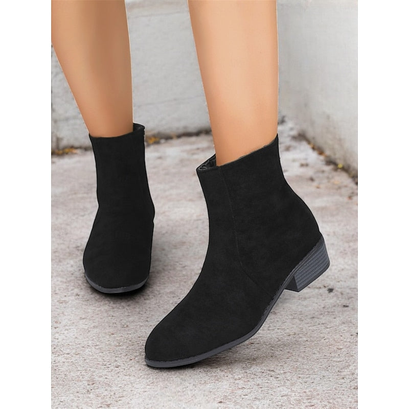 Kessoro women's side-zip low block heel ankle boots in brown, green and black - view 11