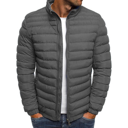 Kessoro unisex lightweight quilted stand-collar puffer jacket in blue, red, gray, green, navy and black – image 3 of 7