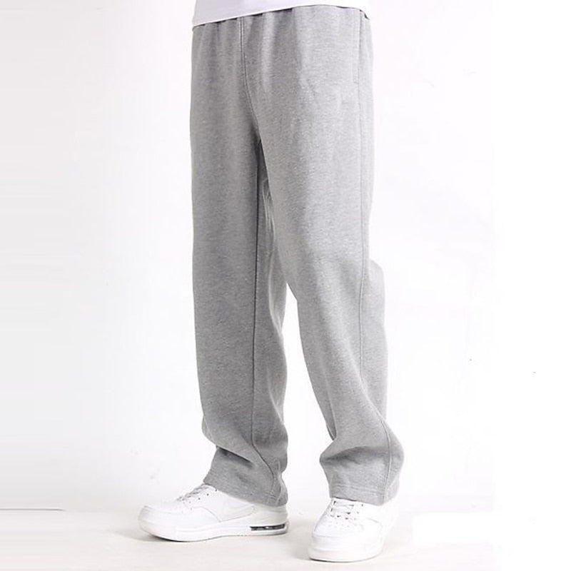 Kessoro men's relaxed straight-leg joggers in black, light grey, navy and dark grey