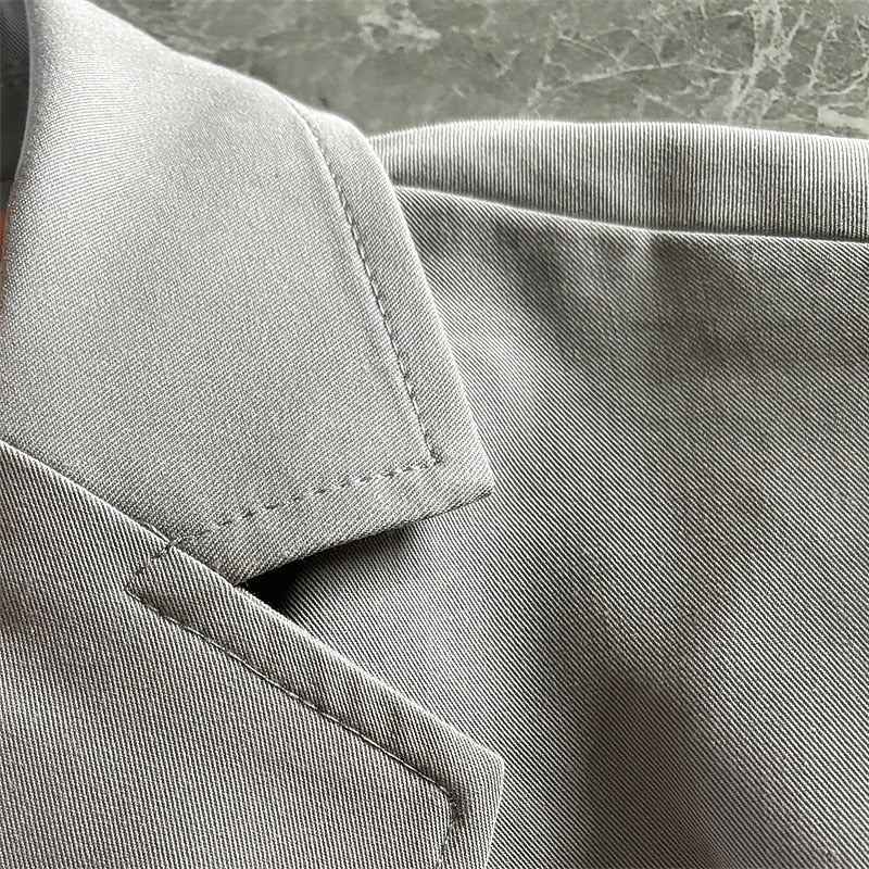 Kessoro men's refined single-breasted tailored blazer in blue, gray, coffee and brown – image 6 of 10