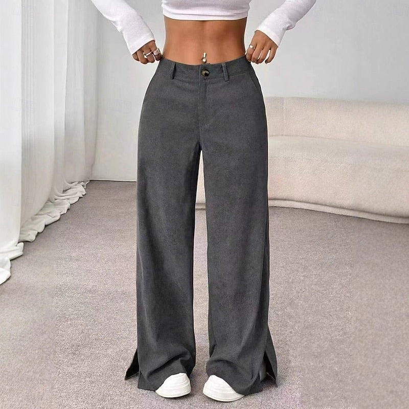 Kessoro high-waist wide-leg trousers for women, detail view 6