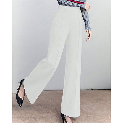 Kessoro women's high-waist wide-leg tailored pants in black and white