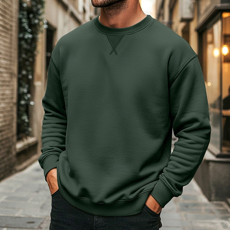 Kessoro unisex classic crew neck sweatshirt in light grey, white and black