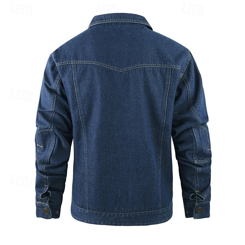 Kessoro men's rugged check-lined everyday jacket in brown, dark blue, black and green