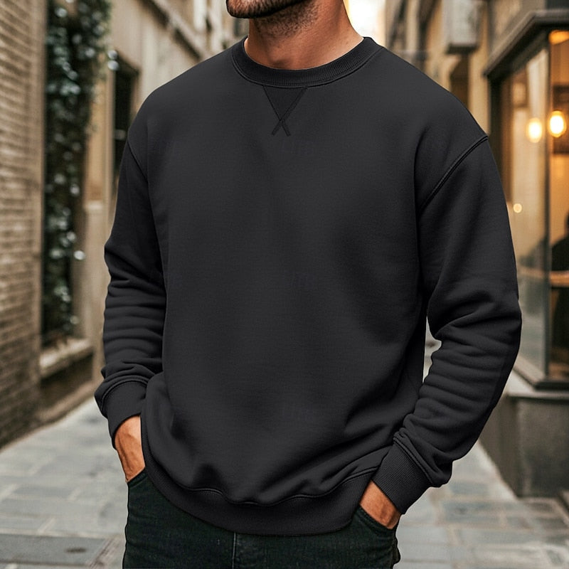 Kessoro unisex classic crew neck sweatshirt in light grey, white and black