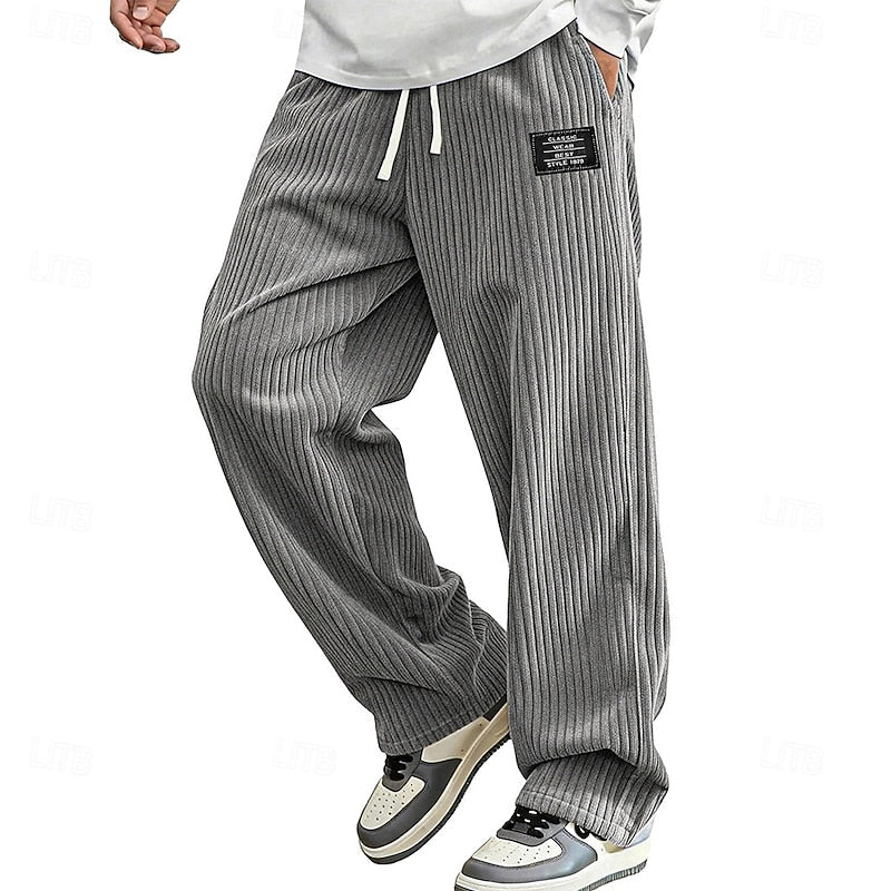 Kessoro men's relaxed ribbed comfort pants in one of five colourways, view 4 of 5
