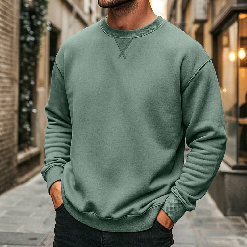 Kessoro unisex classic crew neck sweatshirt in light grey, white and black