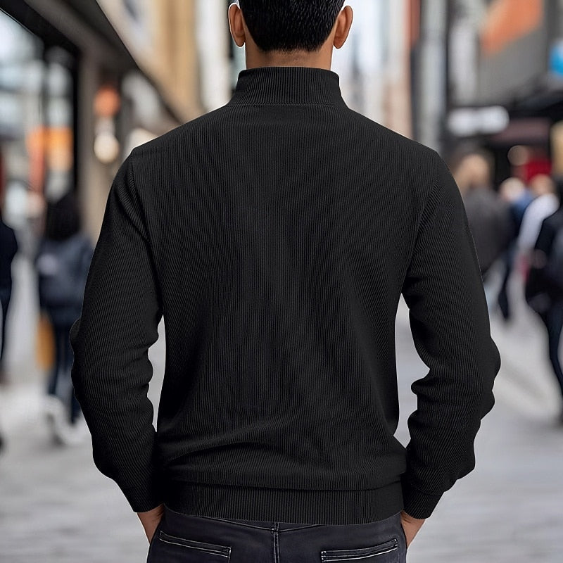 Kessoro Men's Ribbed Lapel-Collar Utility Jacket in apricot, black, army green and more colours, image 4 of 16.