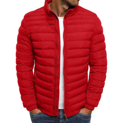 Kessoro unisex lightweight quilted stand-collar puffer jacket in blue, red, gray, green, navy and black – image 2 of 7