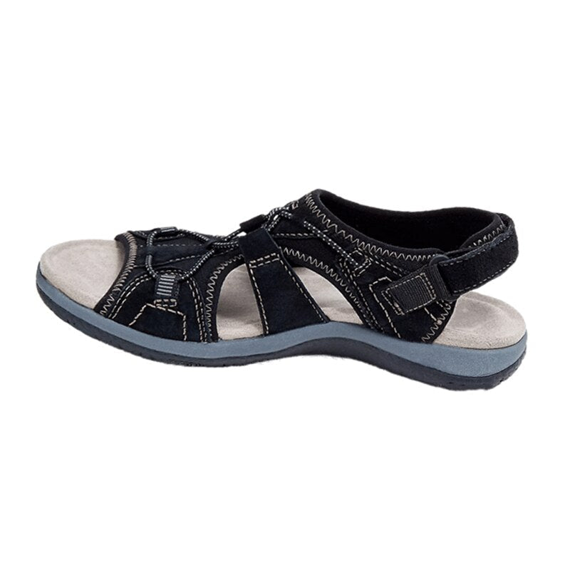 Kessoro women's cushioned adjustable adventure sandals in blue, pink, khaki, black, white, red, navy and purple, image 11 of 24