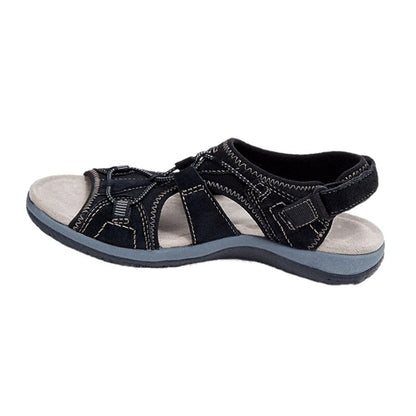 Kessoro women's cushioned adjustable adventure sandals in blue, pink, khaki, black, white, red, navy and purple, image 11 of 24