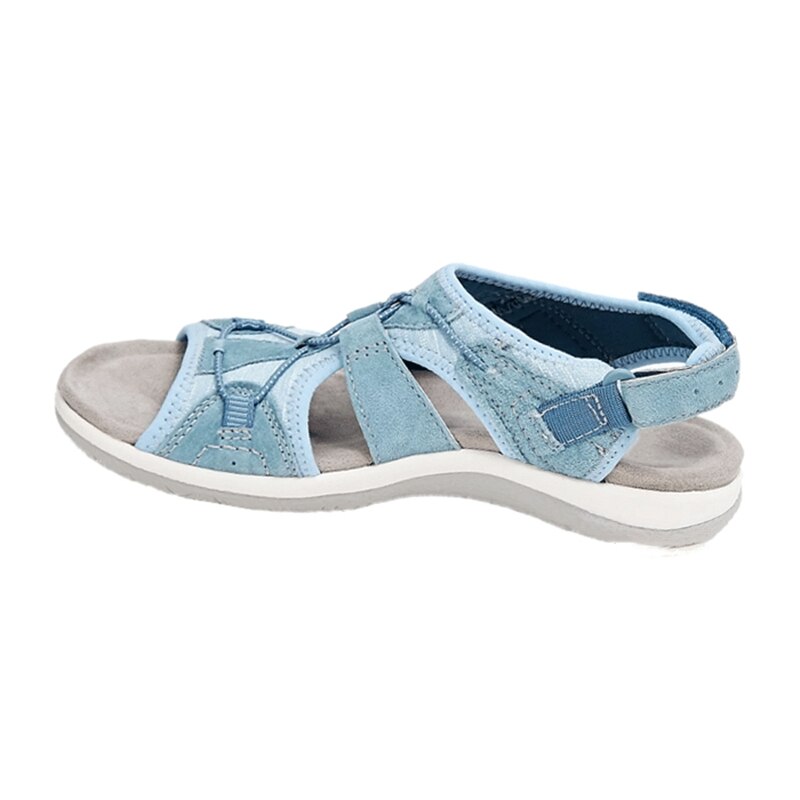 Kessoro women's cushioned adjustable adventure sandals in blue, pink, khaki, black, white, red, navy and purple, image 9 of 24