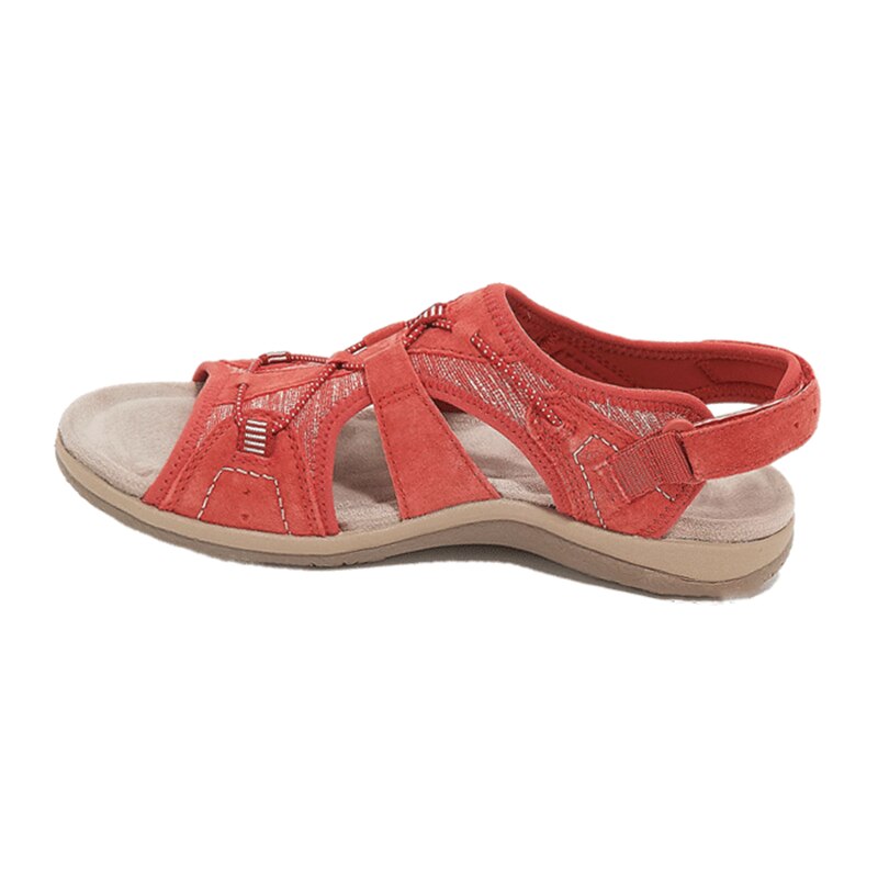 Kessoro women's cushioned adjustable adventure sandals in blue, pink, khaki, black, white, red, navy and purple, image 6 of 24