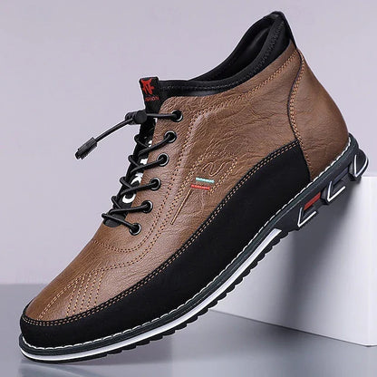 Kessoro men's everyday comfort lace-up casual shoes in caramel, dark brown, grey and black