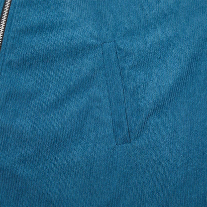 Kessoro Men's Ribbed Textured Jacket in navy blue, dark green, brown and more colours, image 11 of 13.